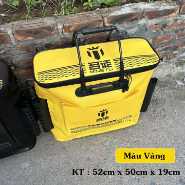 Thùng Đựng Cá Đa Năng MINGTU 50cm, thùng đựng dụng cụ câu cá gấp gọn tiện dụng 3 màu BB65