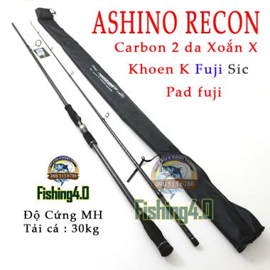 Cần Câu Ashino Recon Mk II - Khoen Pad fuji - Carbon 2 da xoắn toàn thân