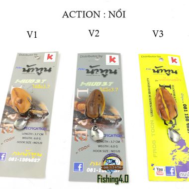 Mồi Giả Nhái Hơi Frog Toon V1,V2,V3,V4  V5Made in Thai Lan