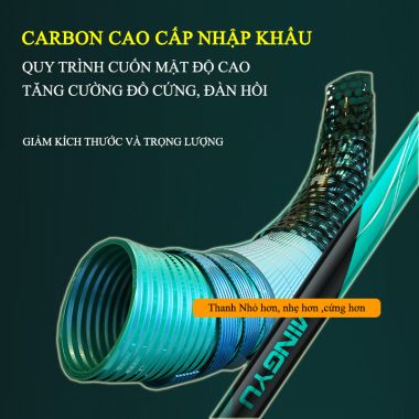 Cán Vợt Săn Hàng MINGYU - Carbon cao cấp Chuyên Câu Đài - BB01