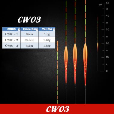Phao Câu Đài Nano Đại Ngư - đầu xoắn3D chống gió chống sóng - siêu nhậy Cao Cấp - CW07