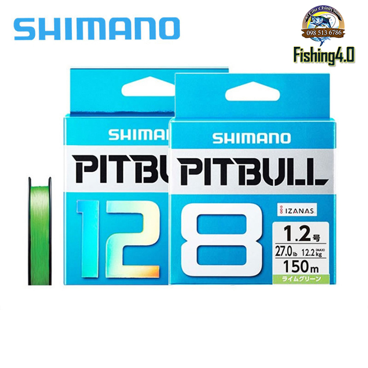 Dây dù pe Shimano PITBULL X8 X12 - 150m 200m - Chính Hãng